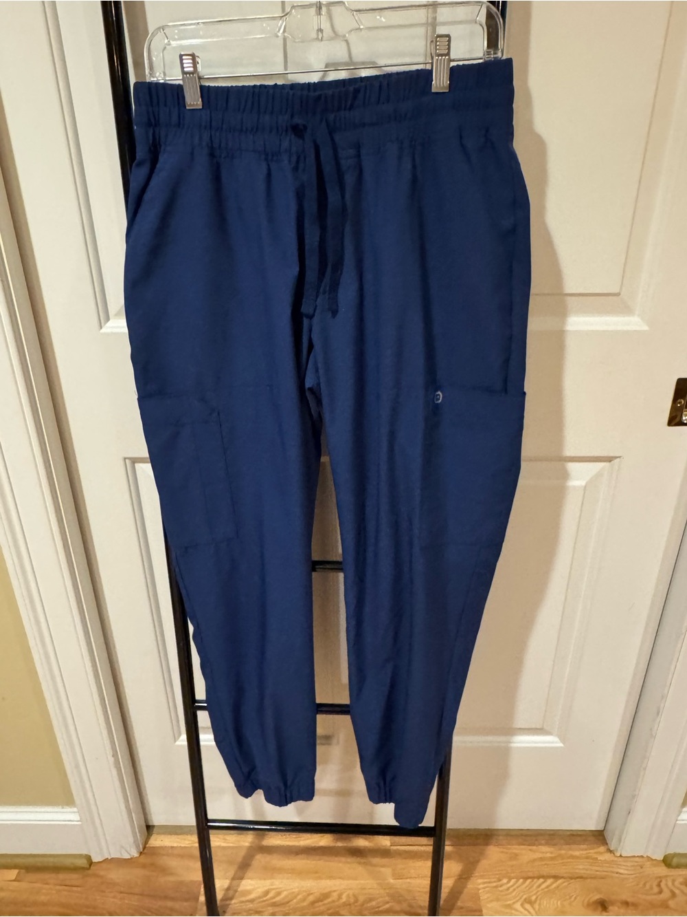 WonderWink Navy Drawstring Cargo Jogger Pants